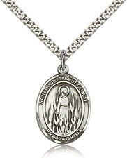 Saint Juliana Medal For Men - .925 Sterling Silver Necklace On 24 Chain - 30... picture