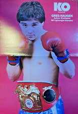 1987 Vintage Magazine Poster Greg Haugen IBF Lightweight Champion picture