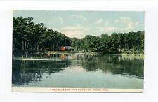 Mendon MA 1908 postcard, buildings on shore, Lake Nipmuc, 7 weeks of fasting picture