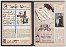1942 Jones Lamson A Curious Machine / Old Crow America Great Whiskies Print Ad picture