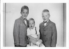 THE BOYS Small Found Photograph BLACK AND WHITE Original CHILDREN 21 65 B picture