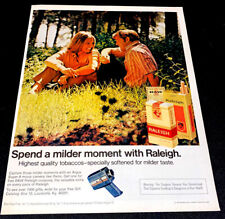 1972 Raleigh Cigarettes Large Vintage Print Advertisement Full Color picture