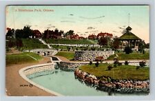 Ottawa Canada, Strathcona Park, Lagoon, Scenic Walkway, c1912 Vintage Postcard picture
