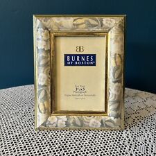 Burnes Of Boston Floral Picture Frame 3.5 X 5 Cottage Country Roses Gold picture