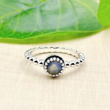 Labradorite Ornate Sterling Silver Ring Size 7 picture