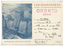 Czechoslovakia, QSL Card-Ham Radio, OK2KTB Construction-Socialism, 1954 picture