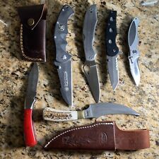 KNIFE COLLECTION knife lot of 6 Kershaw 1800 , Smith Wesson, Marbles, Spyderco picture