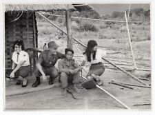 1970s Vietnamese Civic Action Girls ARVN Captain with Laos Battalion 33 Photo picture