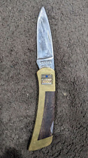 GERBER Vintage Brass Sportsman Lockback Folding Pocket Knife USA Custom  picture