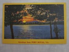 Postcard Port Royal VA Greetings from Port Royal Virginia sunset view Postcard picture
