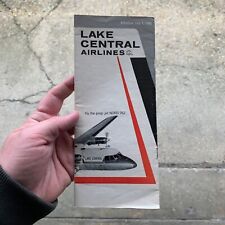 Vintage 1966 Lake Central Airlines Flight Schedule - Prop Jet NORD 262 picture