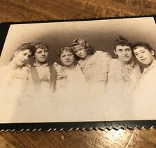 victorian era girls / girlfriends great affectionate pose new jersey 1890s photo picture