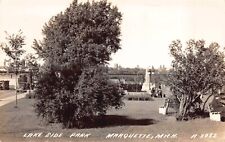 Real Photo Postcard Lakeside Park in Marquette, Michigan~128788 picture