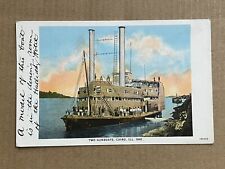 Postcard Cairo IL Illinois Two Gunboats River Ships Old Vintage PC picture