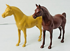 Vintage Hartland Plastic Toy Horses Brown and Off White 1950's? picture