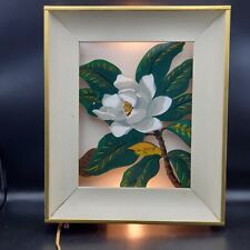 Vintage Shadow Box Lighted Magnolia Flower. Formed Products Co. Works picture