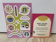 RARE Starbucks 2024 Summer Game Sticker Set • Prize Redemption • Limited Edition picture