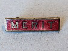Small 1970s Merit Vintage Red Enamel School Bar Badge picture