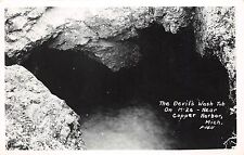 Michigan MI Real Photo RPPC Postcard c1940s COPPER HARBOR Devils Wash Tub picture