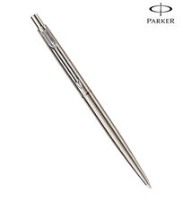 Parker Classic Stainless Steel CT Ball Point Pen Chrome Trim New Blue Fine Ink picture