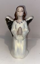 Vintage Christmas Kneeling Angel Holland Mold Ceramic 1950-1960 Mica Nativity 5” picture