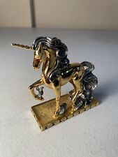 Vintage HEAVY The Franklin Mint Gold Plated And Silver Unicorn Stunning picture