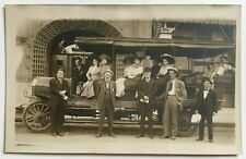ca 1910s CO RPPC Postcard Denver Omnibus & Cab Co advertising bus passengers PMO picture