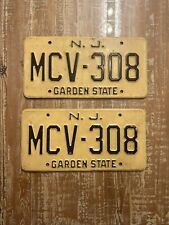 1960s New Jersey PAIR License Plate Tag Original picture