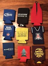 Lot of 9 Coozies Bud Light Breweries Univ Arizona Can Holders Koozies 1 Zip Up picture