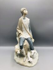 NAO by Lladro 10.5” Shepherd Boy with Dog & Lambs Figure Made in Spain picture