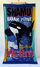Vintage Shamu Soak Zone Splash Victim Sea World Towel Approximately 54
