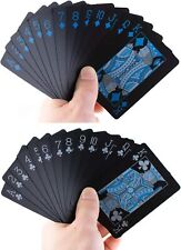 Waterproof PVC Plastic Poker Playing Card Black Table Game Magic Board Creative picture