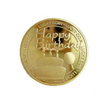 1 pc Happy Birthday Lucky Coin Wishful Gift picture