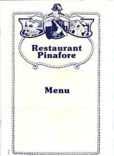 Restaurant Pinafore Menu Copenhagen Denmark 1990's picture
