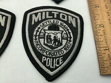 Milton Police MA. Hat Size collectable Patch 6 total all new picture
