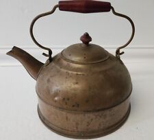 Vintage Revere Ware 1801 Copper Teapot Tea Kettle Wood Handle Made in Rome NY  picture