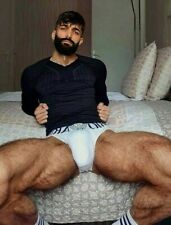 Masculine Male Hairy Legs Thighs Bearded Man Gay Interest Hunk PHOTO 4X6 B484 picture