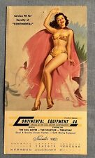 Vintage November 1952 Calendar Continental Equipment Columbus Nebraska Pin Up picture