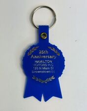 Brownstown Indiana Hamilton Motors Auto Car Dealership 25th Anniversary Keychain picture