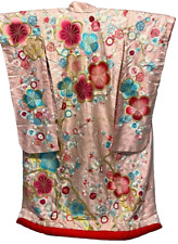 Japanese Silk Kimono Uchikake Vintage Gorgeous wedding Plum blossom embroidery picture