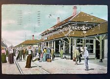 1910 Muskoka Lakes Railway Warf, Gravenhurst, Ontario, Canada Postcard | Posted picture