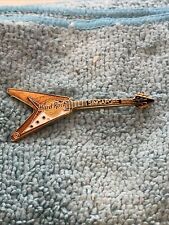 Hard Rock Cafe Pin Singapore Gold Flying V Guitar Asian Cafes Series picture