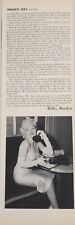 1958 Magazine Photo Famous Actress Marilyn Monroe  picture