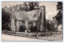 c1940 Old Stone House Rear View Guilford Connecticut CT Vintage Antique Postcard picture