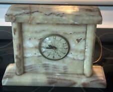 Mid Century Vintage Marble Clock by Lanshire - TESTED - Working Clock See Pics picture