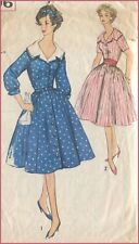 1950s Vtg Wide Collar Full Dress Simplicity 2906 Slenderette Pattern Sz 16 B 36 picture