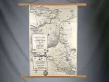 Original 1924 Imperial Airways Route Map - London to Paris - 75cm x 50cm picture
