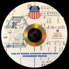 Union Pacific 1990 Ft Worth Division - 12 Condensed Profile PDF Pages on DVD picture