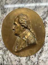 RARE Collectible Bronze Plaque of bust of GEORGE WASHINGTON--Circa 1850-1875 picture