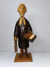 Vintage Wood Figure Italy Romer Attorney Professor Lawyer Hand Carved Statue picture